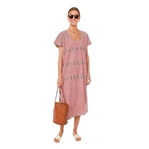 Tuckernuck Red Stripe Sullivan
Embriodered Canvas Caftan Size XS